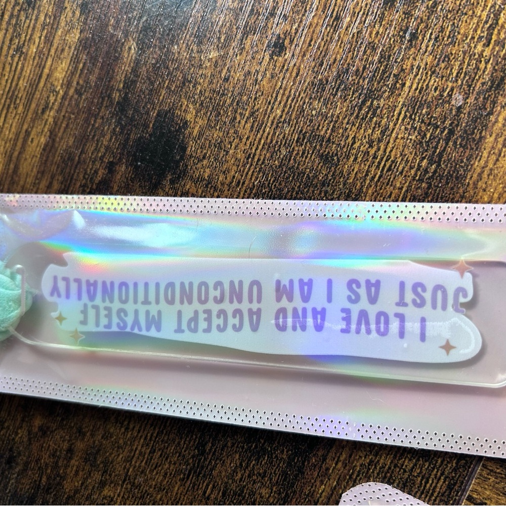 Inspirational Wristband with Holographic Design
